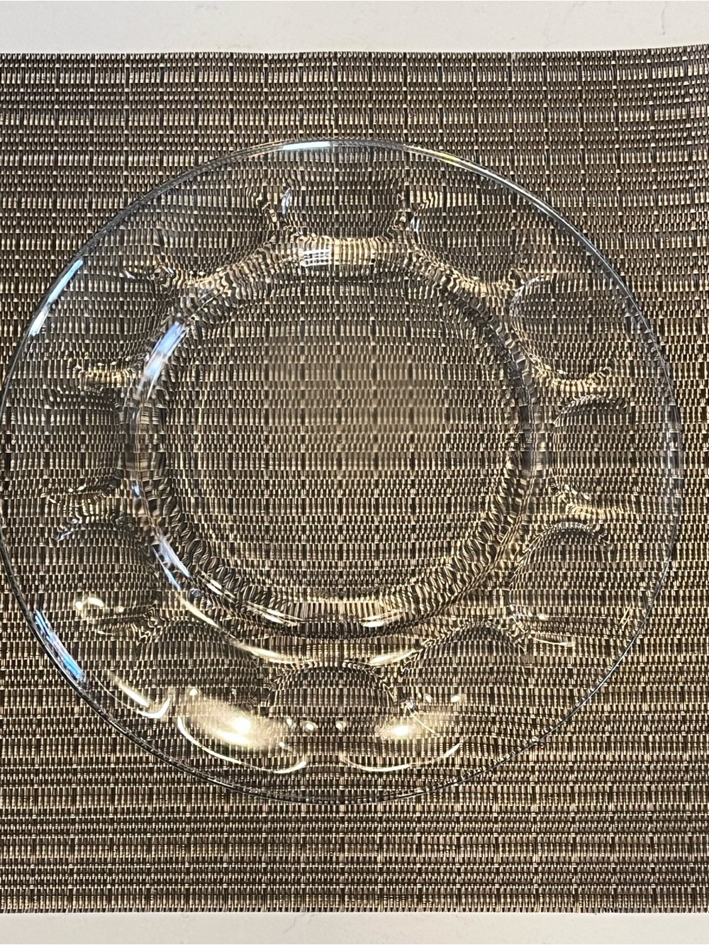 Vintage Pyrex Clear Glass Deviled Egg Plate Serving Plate 11” Round